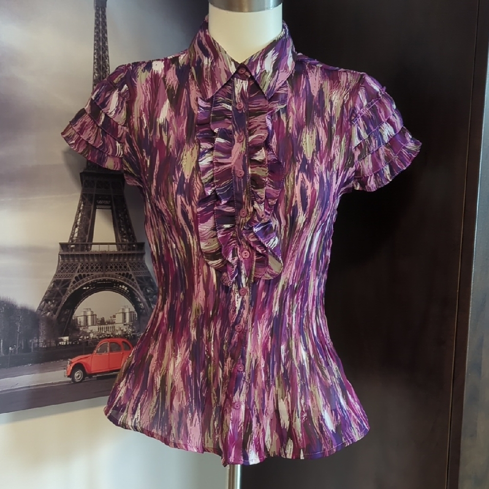 East 5th Multicolor Ruffled Blouse